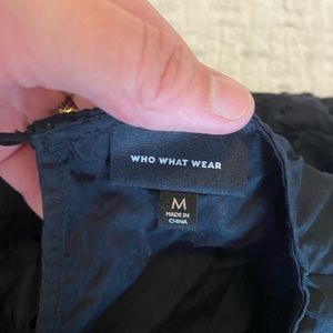 Black tank top with eyelet detail